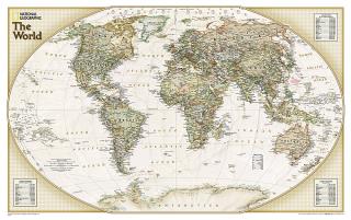 nástenná mapa Svet politický EXPLORER Executive 51x81cm, lamino plast lišty NGS (nástenná mapa National Geographic)