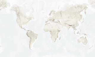 nástenná mapa Svet White Cream tapeta 180x300cm / bez popiskov