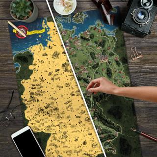 Nemecko DELUXE ZLATÁ nástenná stieracia mapa 90x60cm + tubus / nemecky (Stieracia mapa Nemecka pre vášnivých cestovateľov. Plánujte svojte túry a objavujte zákutia Rakúska. Po zotretí zlatej vrstvy sa odhalí krása ručne kreslenej mapy.)
