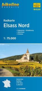RK-ELS01 Elsass Nord 1:75t cyklomapa Esterbauer (Haguenau – Strasbourg – Oberrhein – Ortenau)