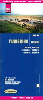 Rumunsko, Moldavsko (Romania, Moldova) 1:600t skladaná mapa RKH (skladaná mapa na syntetickom papieri)