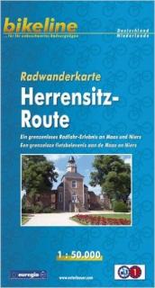 RWK-HERREN Herrensitz-Route 1:50t cyklomapa Esterbauer (Ein grenzenloses Radfahr-Erlebnis an Maas und Niers)