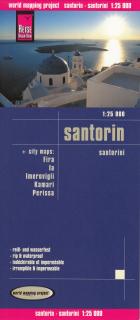 Santorín (Santorini Greece) 1:25t skladaná mapa RKH (skladaná mapa na syntetickom papieri)