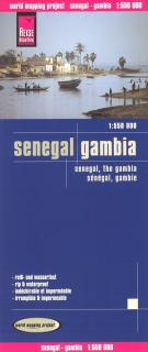 Senegal, Gambia 1:550t skladaná mapa RKH (skladaná mapa na syntetickom papieri)