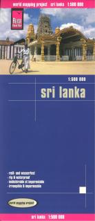 Srí Lanka (Sri Lanka) 1:500t skladaná mapa RKH (skladaná mapa na syntetickom papieri)