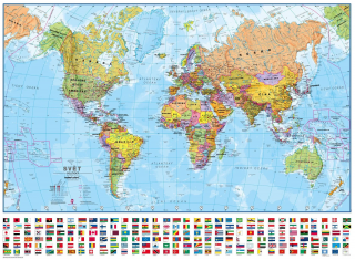 Svet politický Terra Nova laminovaná nástenná mapa, 1:30 000 000, 136x