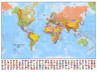 Svet politický Terra Nova laminovaná nástenná mapa, 1:30 000 000, 136x