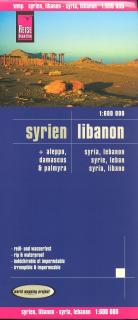 Sýria, Libanon (Syria &amp; Lebanon) 1:600t skladaná mapa RKH (skladaná mapa na syntetickom papieri)