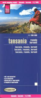 Tanzánia (Tanzania) 1:1,2m skladaná mapa RKH (skladaná mapa na syntetickom papieri)