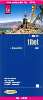 Tibet 1:1,5m skladaná mapa RKH (skladaná mapa na syntetickom papieri)