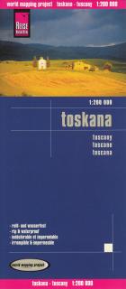 Toskánsko (Tuscany) 1:200t skladaná mapa RKH (skladaná mapa na syntetickom papieri)