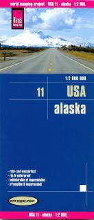 USA 11 Aljaška (Alaska) 1:2mil skladaná mapa RKH (skladaná mapa na syntetickom papieri)