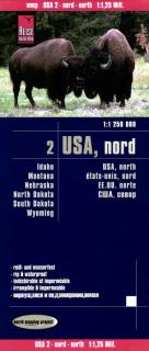 USA 2 sever (north) 1:1,25m skladaná mapa RKH (skladaná mapa na syntetickom papieri)