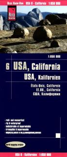 USA 6 Kalifornia (California) 1:850t skladaná mapa RKH (skladaná mapa na syntetickom papieri)