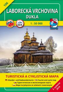 VKU106 Laborecká vrchovina, Dukla 1:50t turistická mapa VKÚ Harmanec / 2019