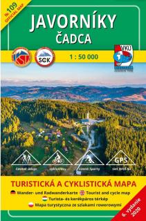 VKU109 Javorníky, Čadca 1:50t turistická mapa VKÚ Harmanec / 2020