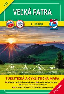 VKU121 Veľká Fatra 1:50t turistická mapa VKÚ Harmanec / 2017