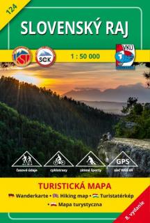 VKU124 Slovenský raj 1:50t turistická mapa VKÚ Harmanec / 2017