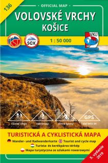 VKU136 Volovské vrchy, Košice 1:50t turistická mapa VKÚ Harmanec / 2019
