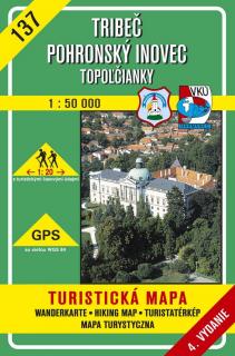 VKU137 Tríbeč,Pohronský Inovec,Topoľčianky 1:50t turist.mapa VKÚ Harmanec / 2010