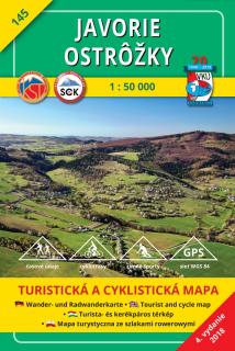 VKU145 Javorie, Ostrôžky 1:50t turistická mapa VKÚ Harmanec / 2018