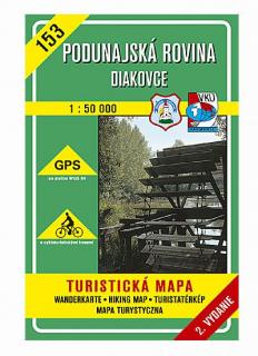 VKU153 Podunajská roviny, Diakovce 1:50t turistická mapa VKÚ Harmanec / 2006