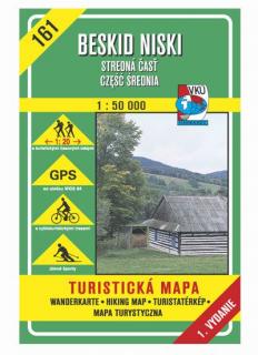 VKU161 Beskid Niski, stred 1:50t turistická mapa VKÚ Harmanec (SK+PL) / 2002 (Beskid Niski czesc srednia)