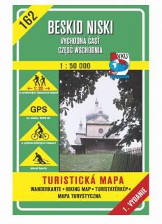 VKU162 Beskid Niski, východ 1:50t turistická mapa VKÚ Harmanec (SK+PL) / 2002 (Beskid Niski czesc wschodnia)