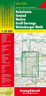WK076 Nebelstein, Gmünd, Weitra, Groß Gerungs 1:50t turistická mapa FB (Nebelstein – Gmünd – Weitra – Groß Gerungs – Weinsberger Wald)