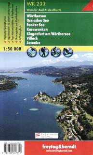 WK233 Wörthersee, Ossiacher See, Faaker See, Karawanken 1:50t turist mapa FB (Wörthersee – Ossiacher See – Faaker See – Karawanken – Klagenfurt am Wörthersee – Villach – Jesenice)