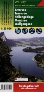 WK282 Attersee, Traunsee – Höllengebirge, Mondsee  1:50t turistická mapa FB (Attersee – Traunsee – Höllengebirge – Mondsee – Wolfgangsee)
