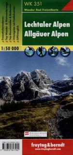 WK351 Lechtaler Alpen, Allgäuer Alpen 1:50t turistická mapa FB (Lechtaler Alpen – Allgäuer Alpen)