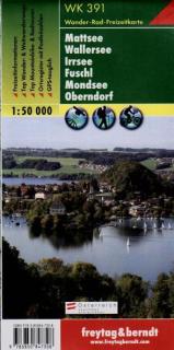 WK391 Mattsee-Wallersee-Irrsee-Fuschl-Mondsee-Oberndorf 1:50t turistická mapa FB (Mattsee-Wallersee-Irrsee-Fuschl-Mondsee-Oberndorf)