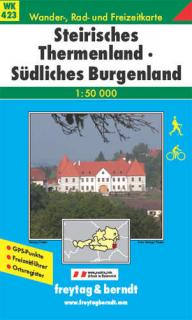 WK423 Steirisches Thermenland, Südliches Burgenland 1:50t turistická mapa FB (Steirisches Thermenland – Südliches Burgenland – Steirisches Vulkanland)