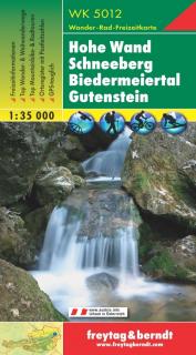 WK5012 Hohe Wand, Schneeberg, Biedermeiertal, Gutenstein1:35t turistická mapa FB (Hohe Wand – Schneeberg – Biedermeiertal – Gutenstein)