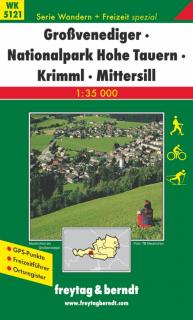 WK5121 Großvenediger, Nationalpark Hohe Tauern 1:35t turistická mapa FB (Großvenediger – Nationalpark Hohe Tauern – Krimml – Mittersill)
