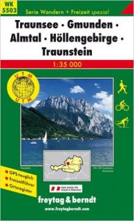 WK5503 Traunsee, Gmunden, Almtal, Höllengebirge 1:35t turistická mapa FB (Traunsee – Gmunden – Almtal – Höllengebirge – Traunstein)
