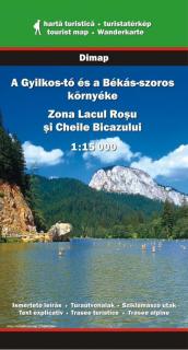 Zona Lacul Rosu – Jazero Rosu a okolie 1:15t turistická mapa (Map of Lake Rosu and its Environs)