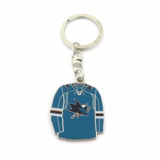 Prívesok na kľúče JFSC NHL Jersey Keychain tím: San Jose Sharks, Výrobca: JFSC