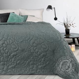 SZ Prehoz na posteľ ALARA s kvetmi oceľový 230x260 cm