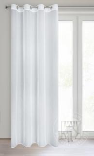 Záclona MIREA na krúžkoch biela s lesklou niťou 140x260cm