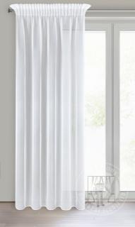 Záclona MIREA na páske biela s lesklou niťou 140x270cm
