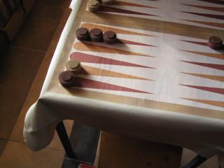Backgammon - (drevený) Hra +: obrus (120x120cm)