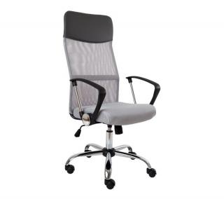 kancelárska stolička NET sivá - úsporná, na kratšie sedenie