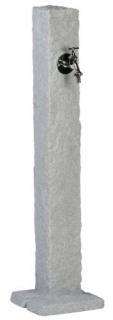 Stĺpik s vodovodnou batériou  - sivý granit