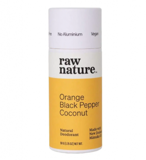 Raw Nature Prírodný deodorant - Pomaranč, čierne korenie, kokos - 50g