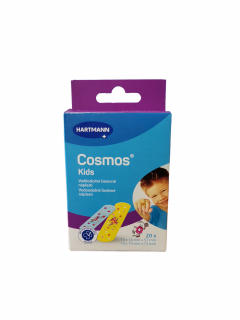 COSMOS Kids náplasť na rany, 2 veľkosti (1,9cmx7,2cm) (1,6cmx5,7cm) 1x20 ks (Farebné náplasti pre deti)