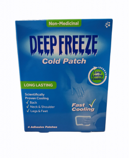 Deep Freeze Pain Relief Cold Patch chladivá náplasť  (1 balenie obsahuje 4 ks chladivých náplastí)