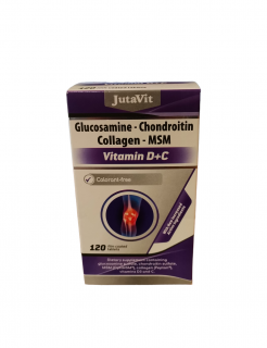 JutaVit Glukozamín Chondroitín kolagén MSM s vitamínmi D+C 120 ks