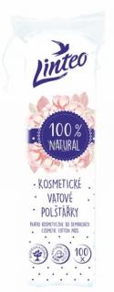 Linteo Natural kozmetické vatové odličovací tampony 100 kusů (100 ks)